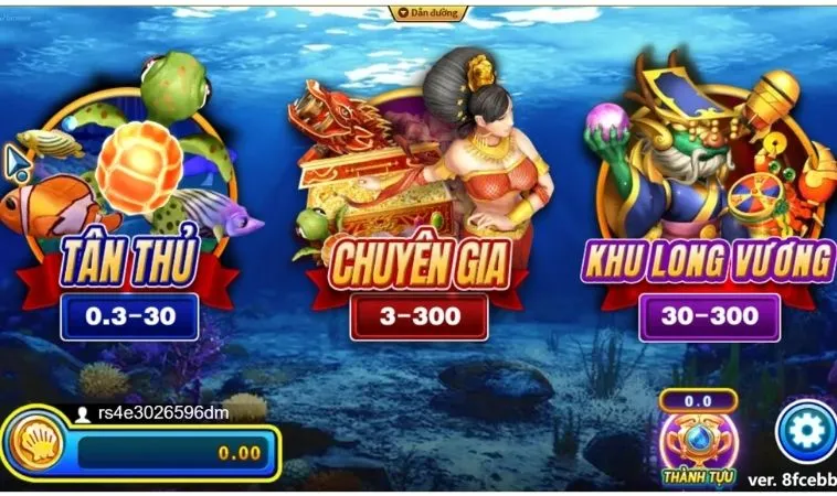 Hướng Dẫn Cách Chơi Bắn Cá Rồng Tại XIN88 Nhanh Hốt Bạc 1 Các cấp độ phòng chơi trong game Bắn Cá Rồng tại XIN88
