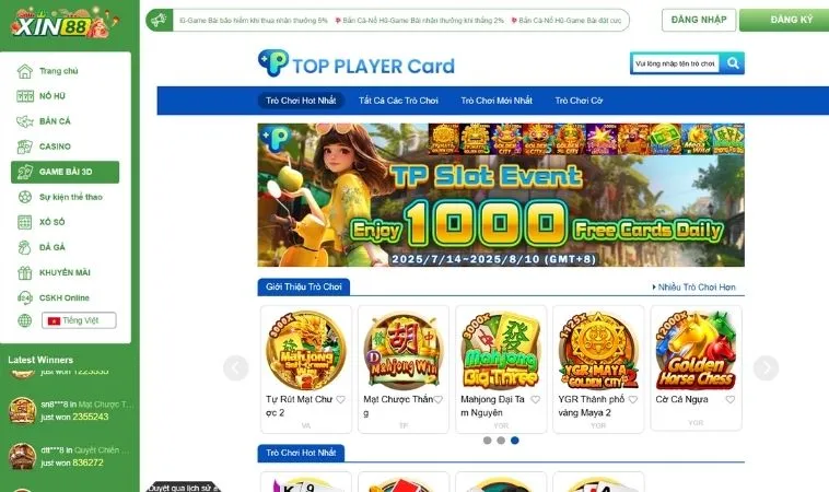 Đồ họa game nhanh Xin88 thiết kế đẹp, bắt mắt