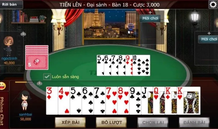 Cách Chơi Tiến Lên Miền Nam Nhà Cái XIN88 Hiệu Quả Nhất 1 Giao diện chơi game Tiến Lên Miền Nam Nhà Cái XIN88